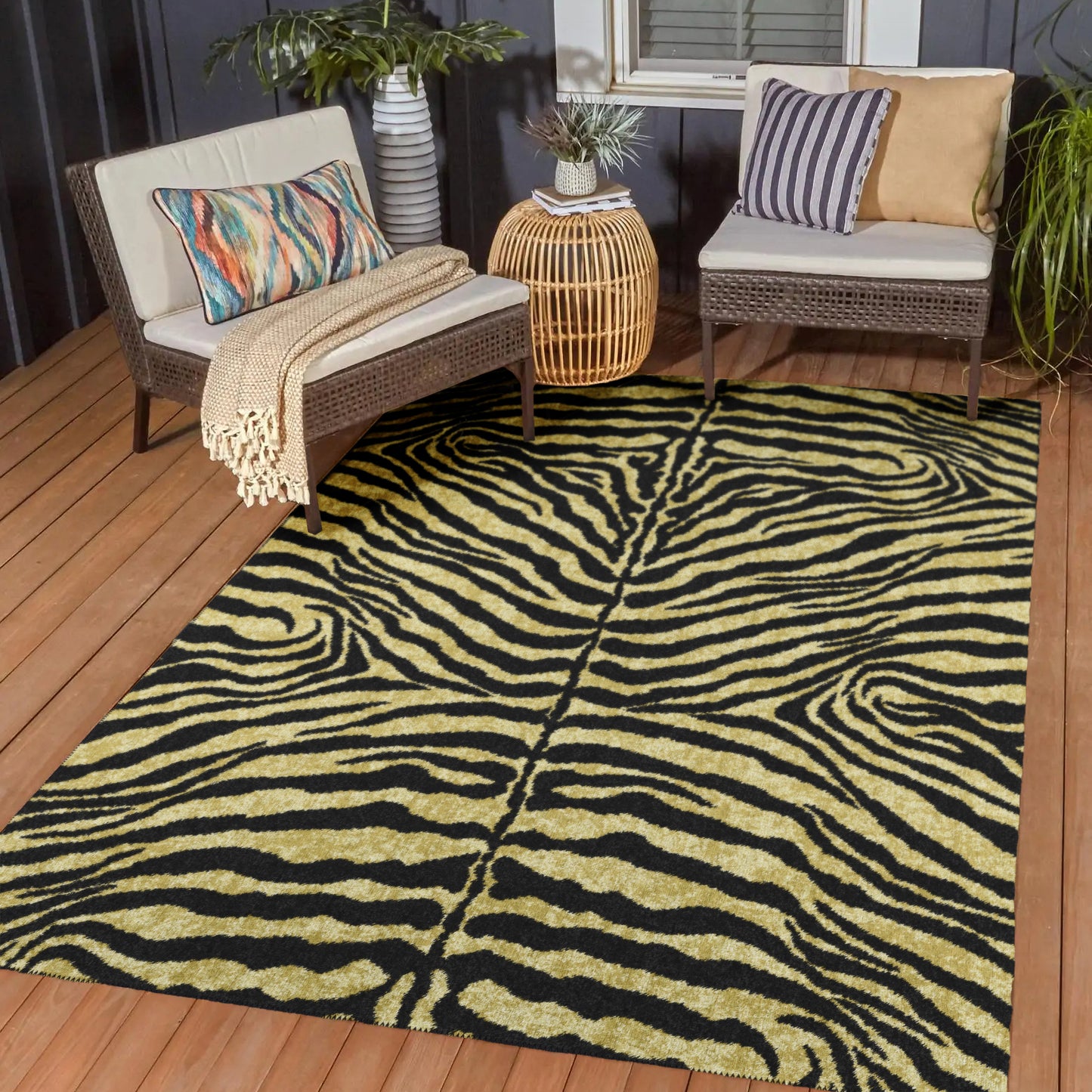 Indoor/Outdoor Mali ML1 Gold Washable