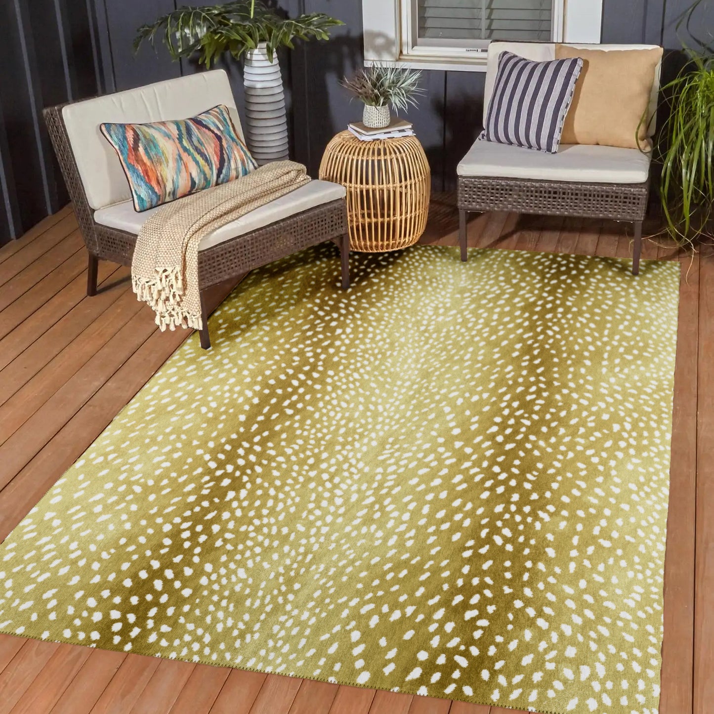 Indoor/Outdoor Mali ML3 Gold Washable