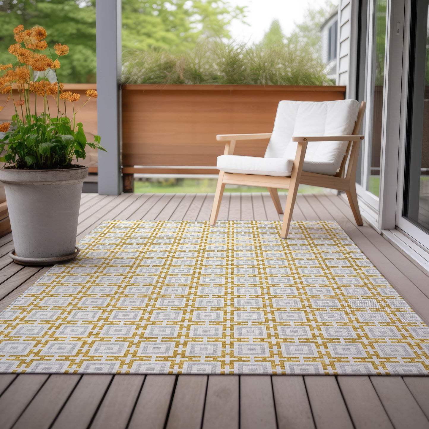 Indoor/Outdoor Marlo MO1 Gold Washable