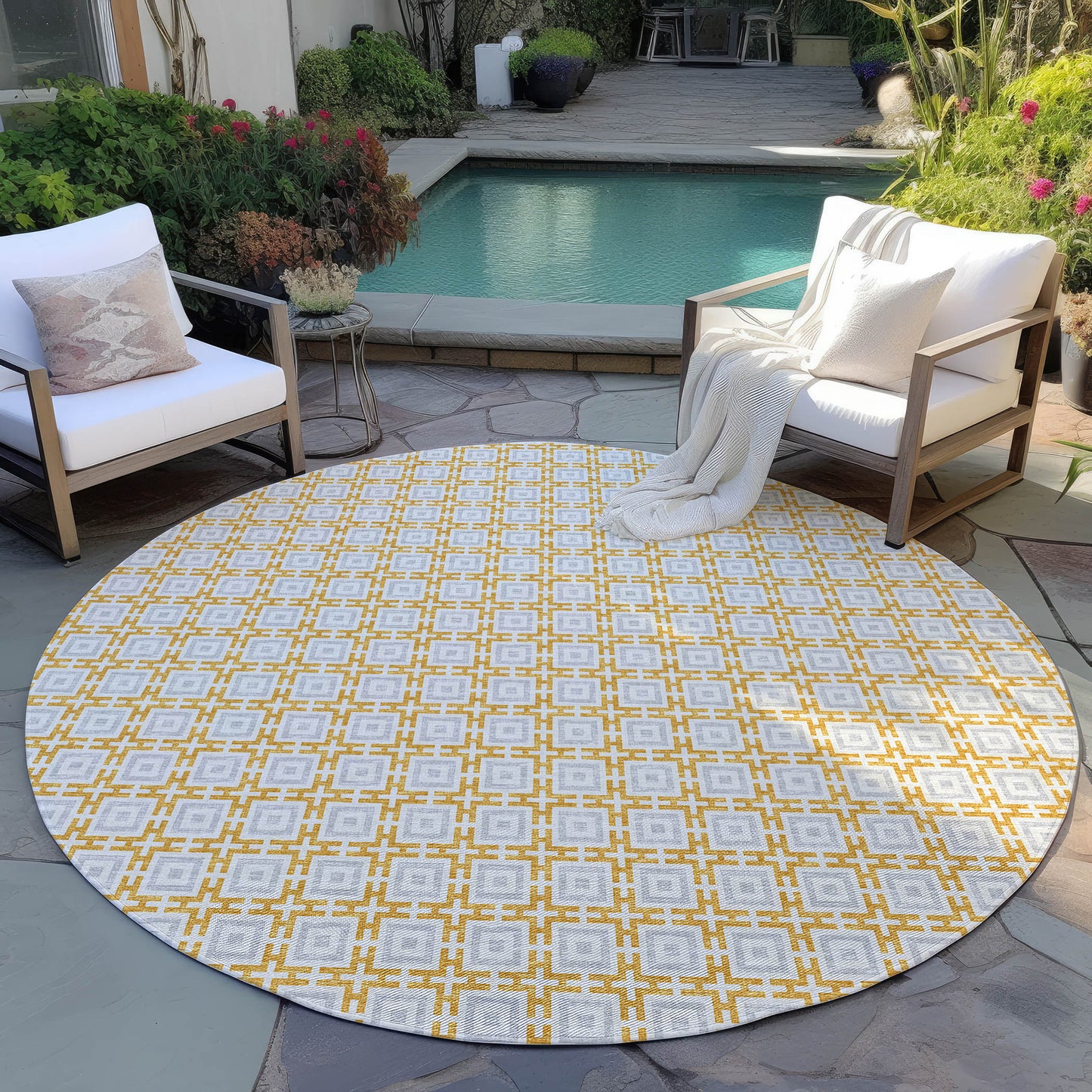 Indoor/Outdoor Marlo MO1 Gold Washable