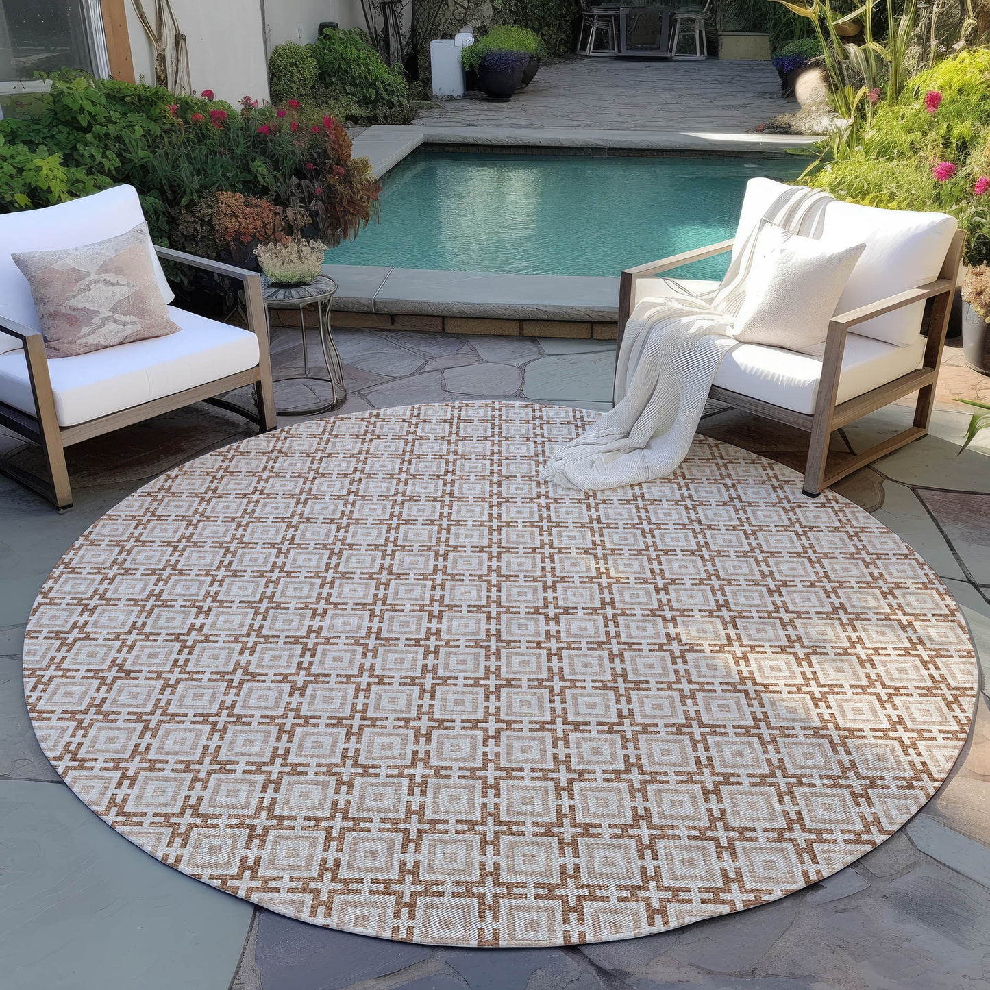 Indoor/Outdoor Marlo MO1 Taupe Washable