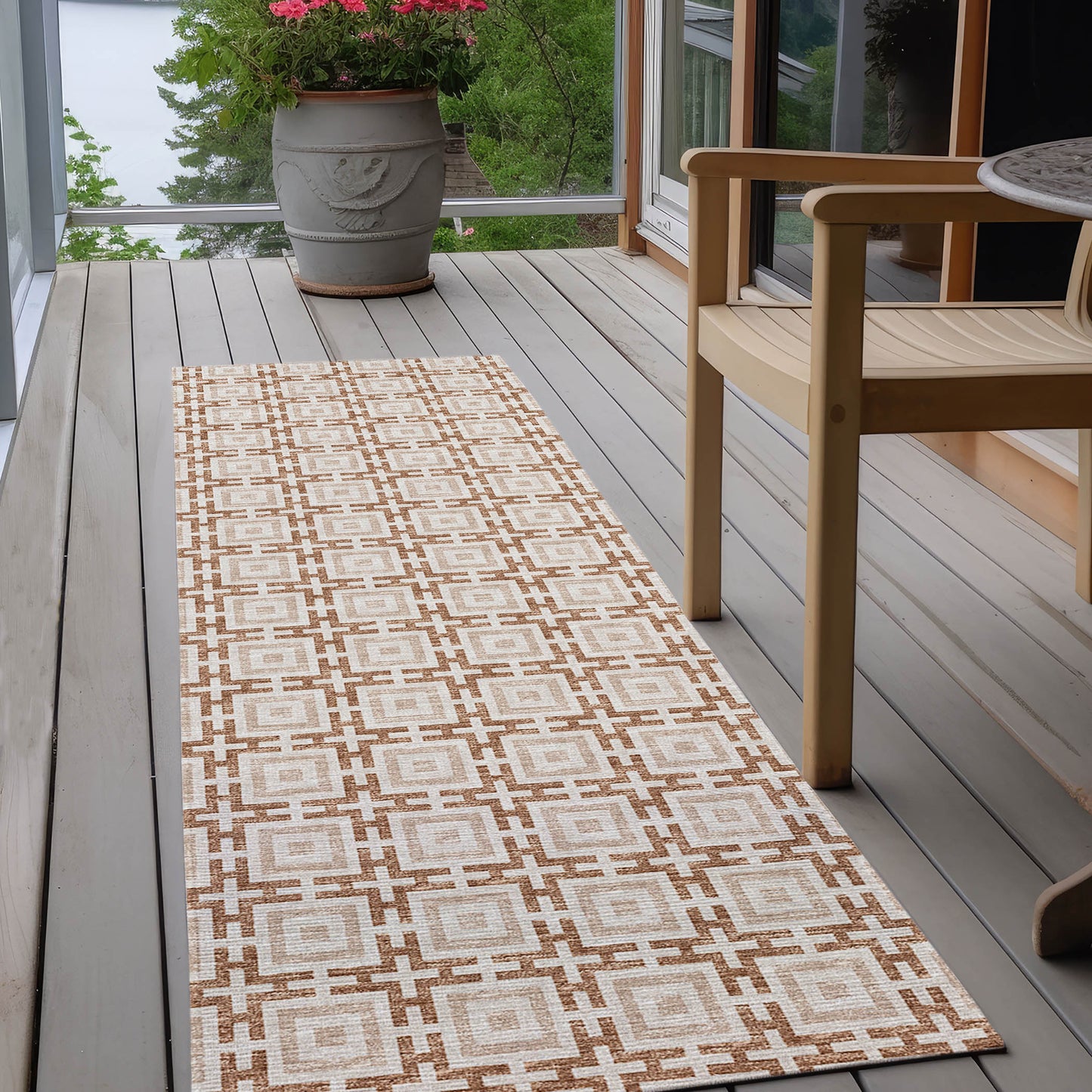 Indoor/Outdoor Marlo MO1 Taupe Washable