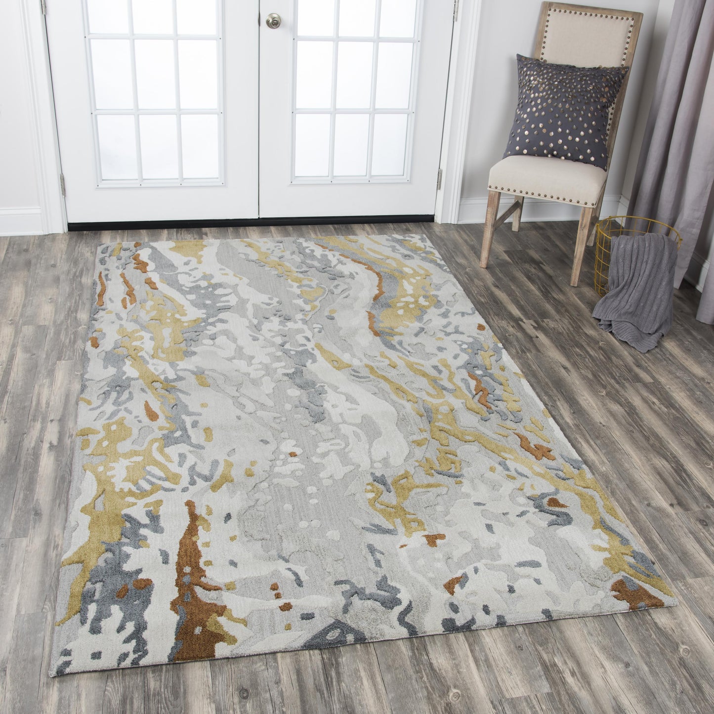 Mod MO575A Gray/Multi Hand Tufted Rug - Rizzy