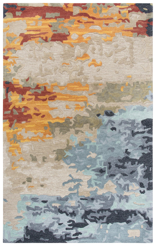 Mod MO999A Tan/Multi Hand Tufted Rug - Rizzy