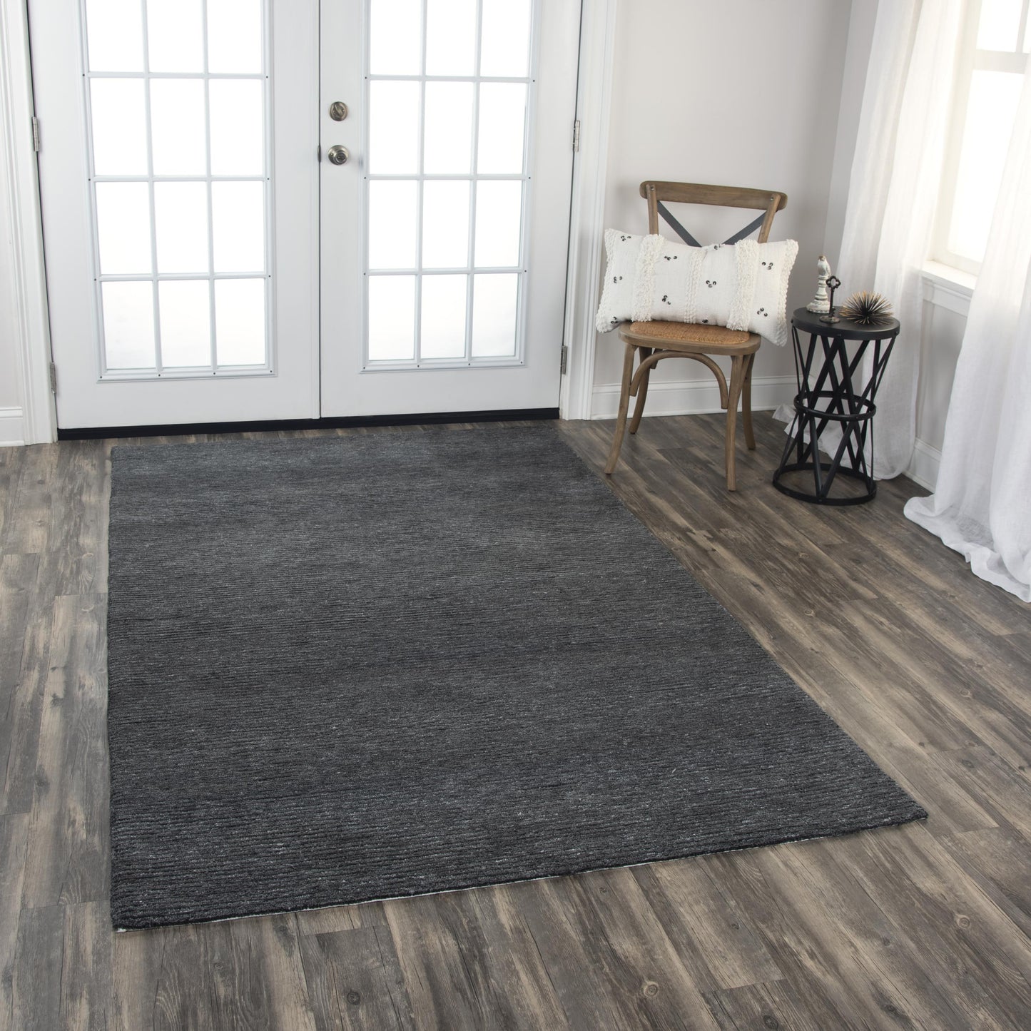 Mason Park MPK103 Charcoal Hand Tufted Rug - Rizzy