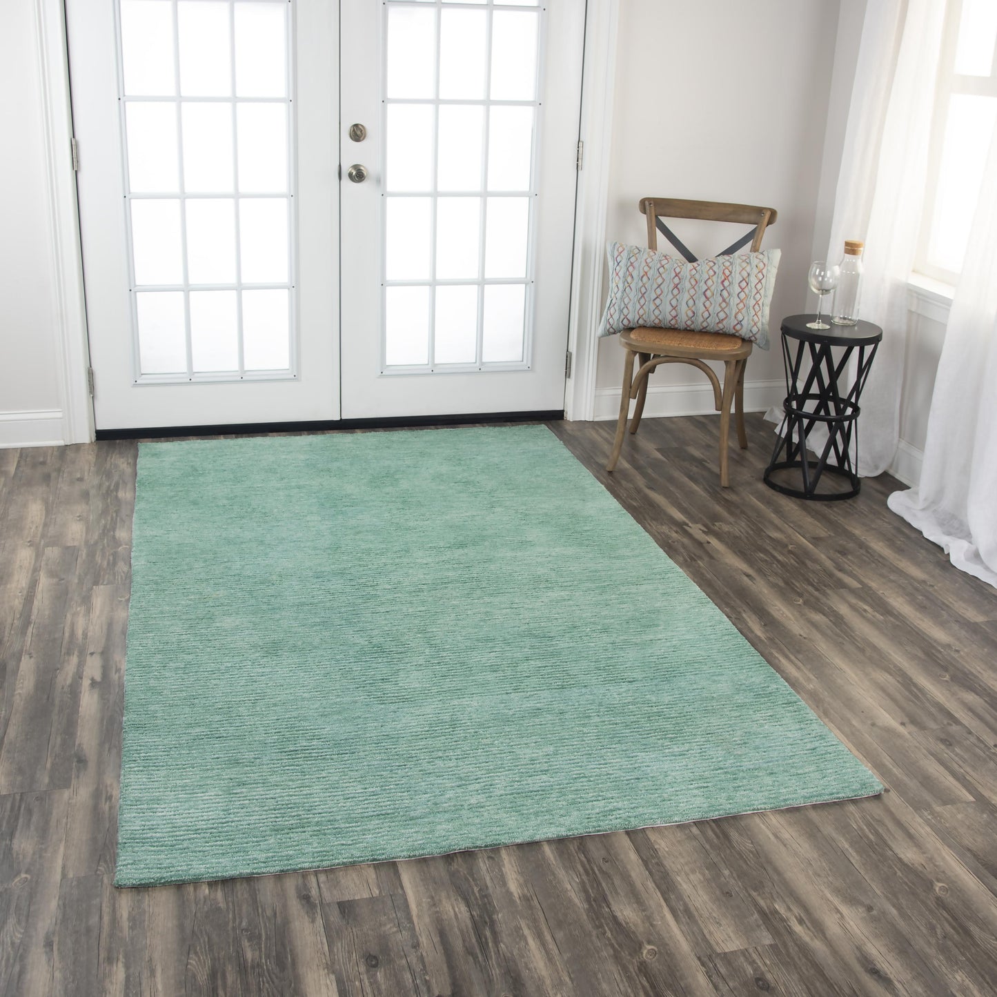 Mason Park MPK105 Aqua / Blue Hand Tufted Rug - Rizzy