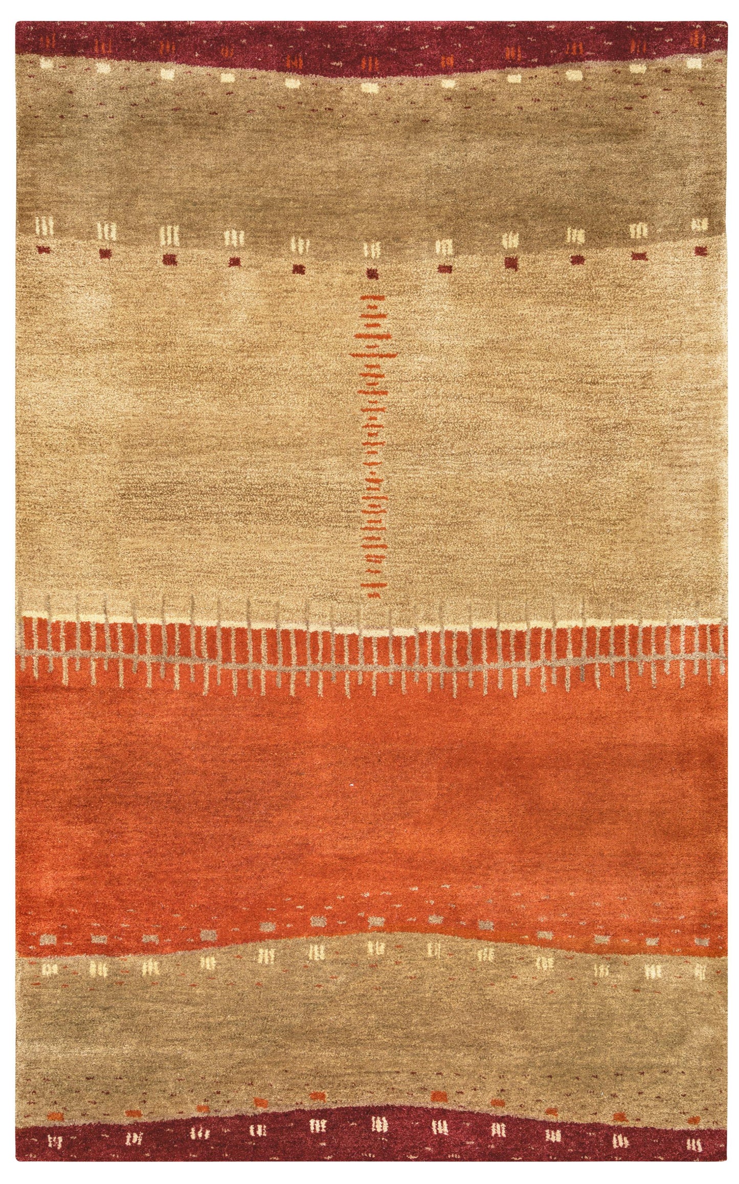 Mojave MV3159 Maroon Hand Tufted Rug - Rizzy