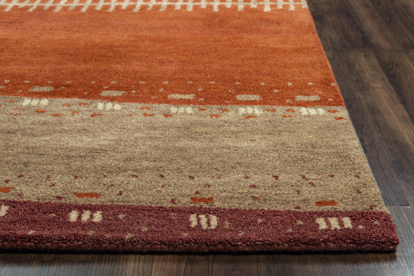 Mojave MV3159 Maroon Hand Tufted Rug - Rizzy