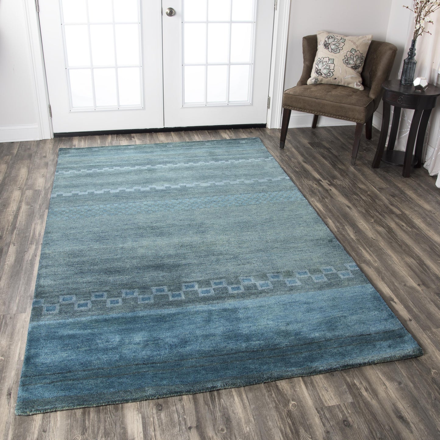 Mojave MV3161 Blue Hand Tufted Rug - Rizzy