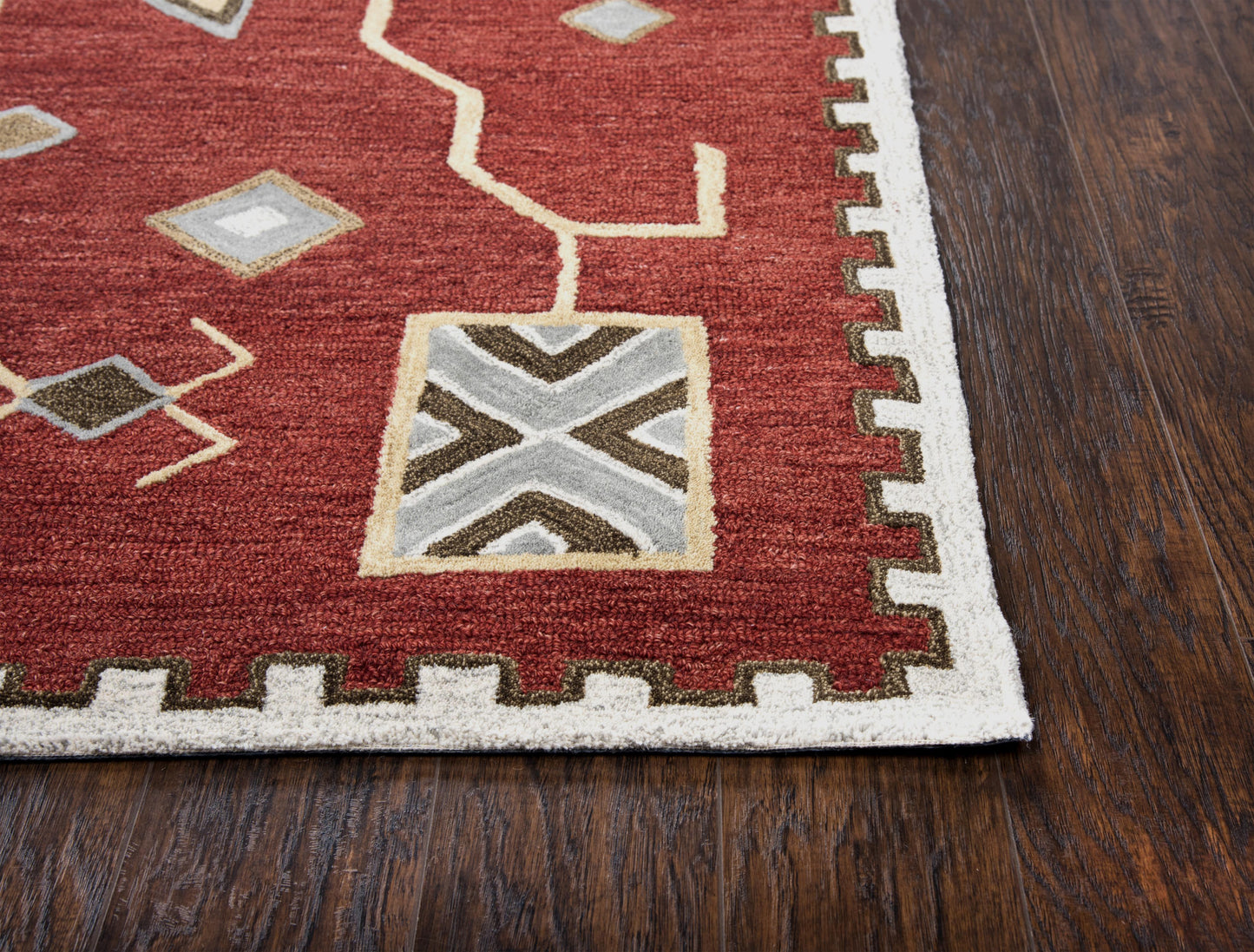 Mesa MZ160B Red Hand Tufted Rug - Rizzy