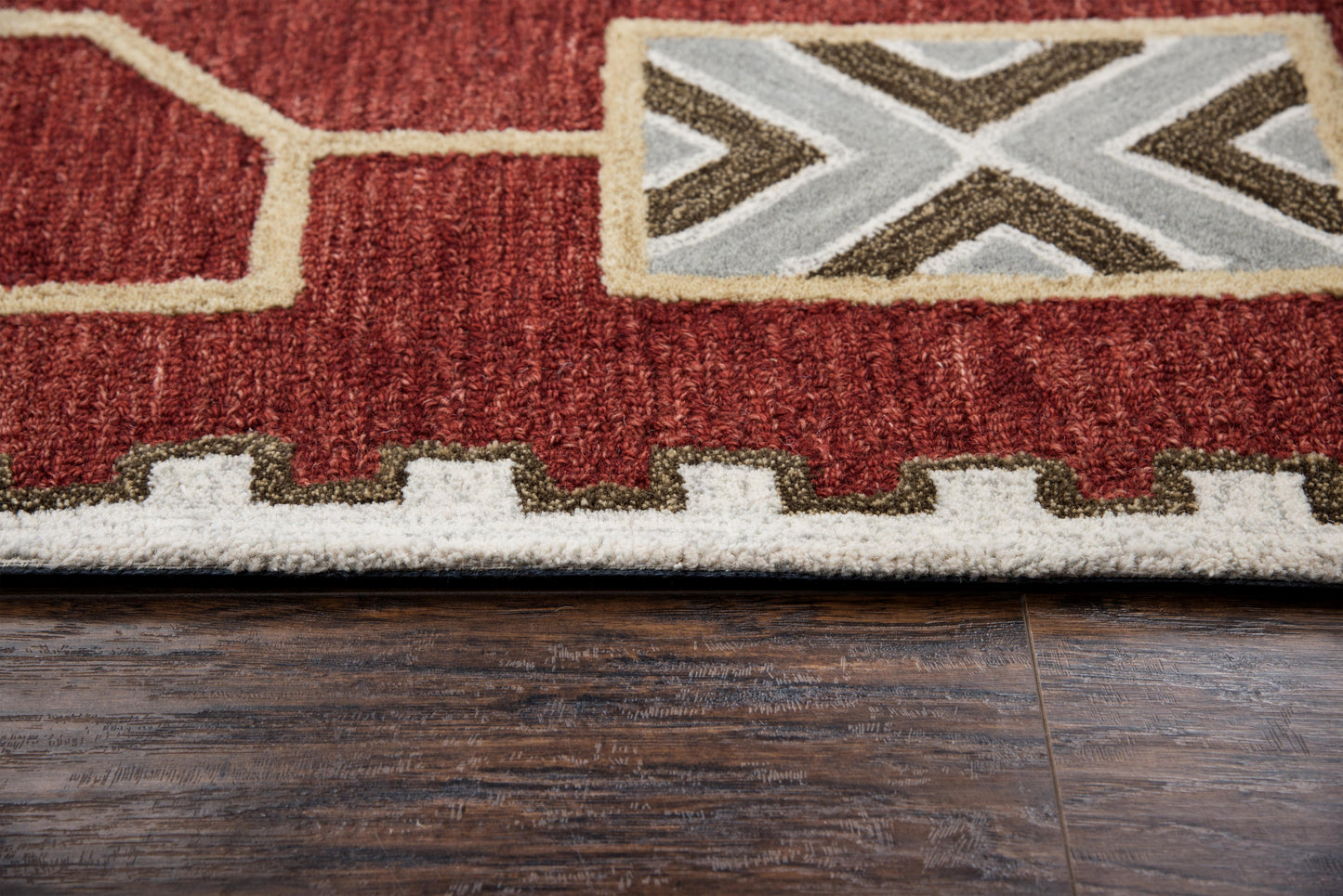 Mesa MZ160B Red Hand Tufted Rug - Rizzy