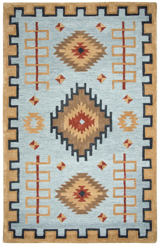 Mesa MZ162B Lt. Blue Hand Tufted Rug - Rizzy