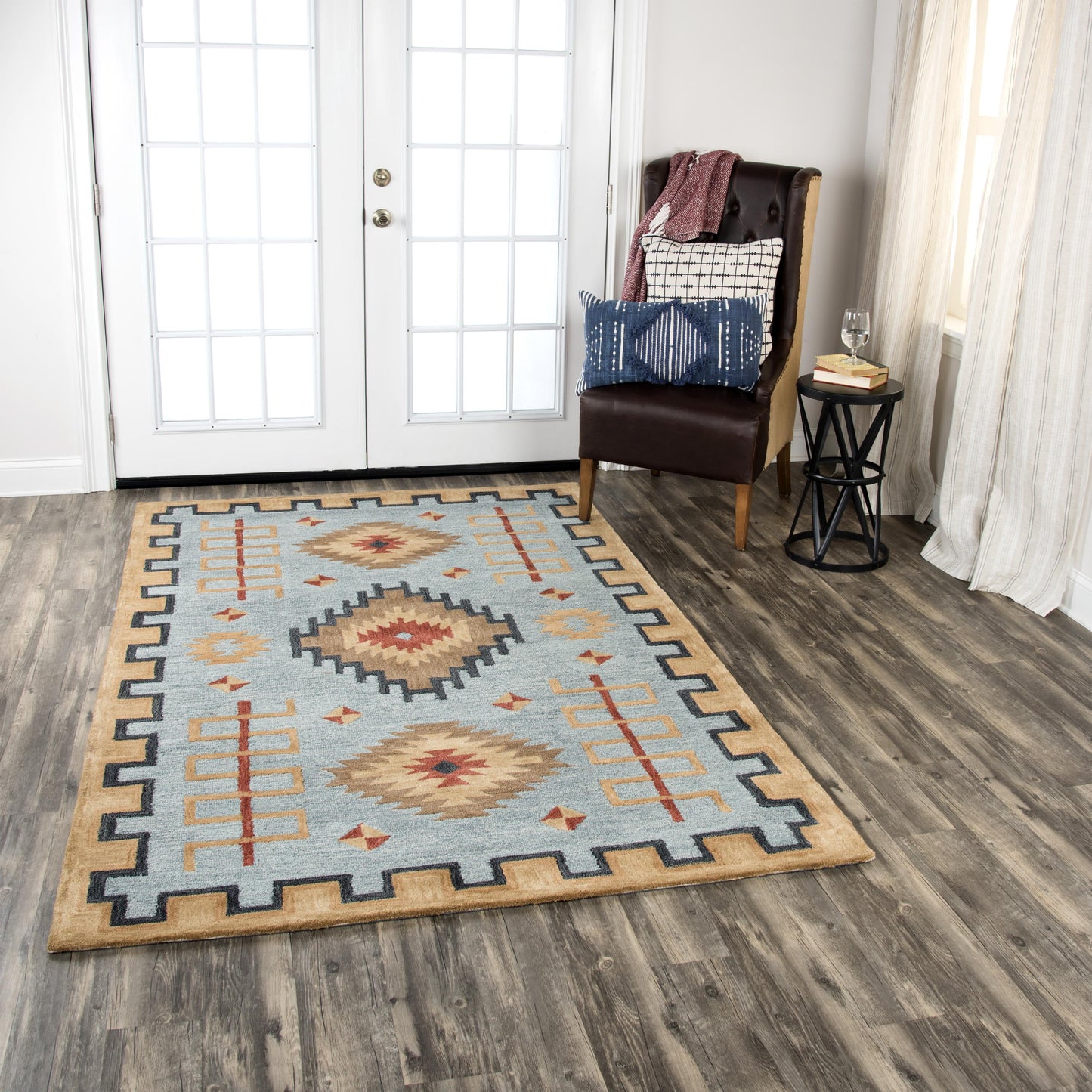 Mesa MZ162B Lt. Blue Hand Tufted Rug - Rizzy