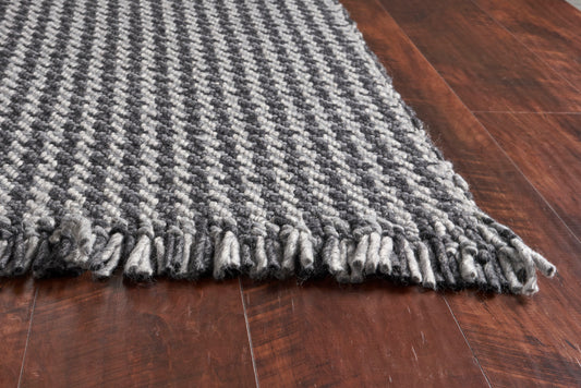 Maui 1341 Grey Houndstooth Handwoven Area Rug - Kas