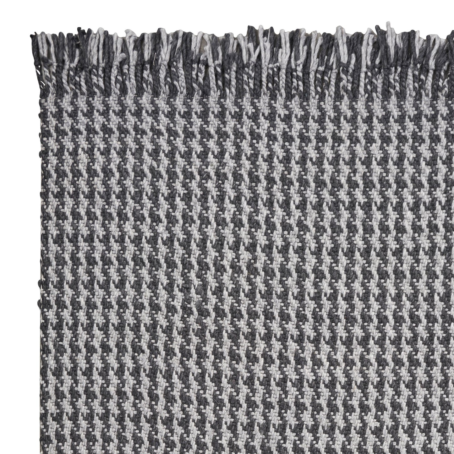 Maui 1341 Grey Houndstooth Handwoven Area Rug - Kas