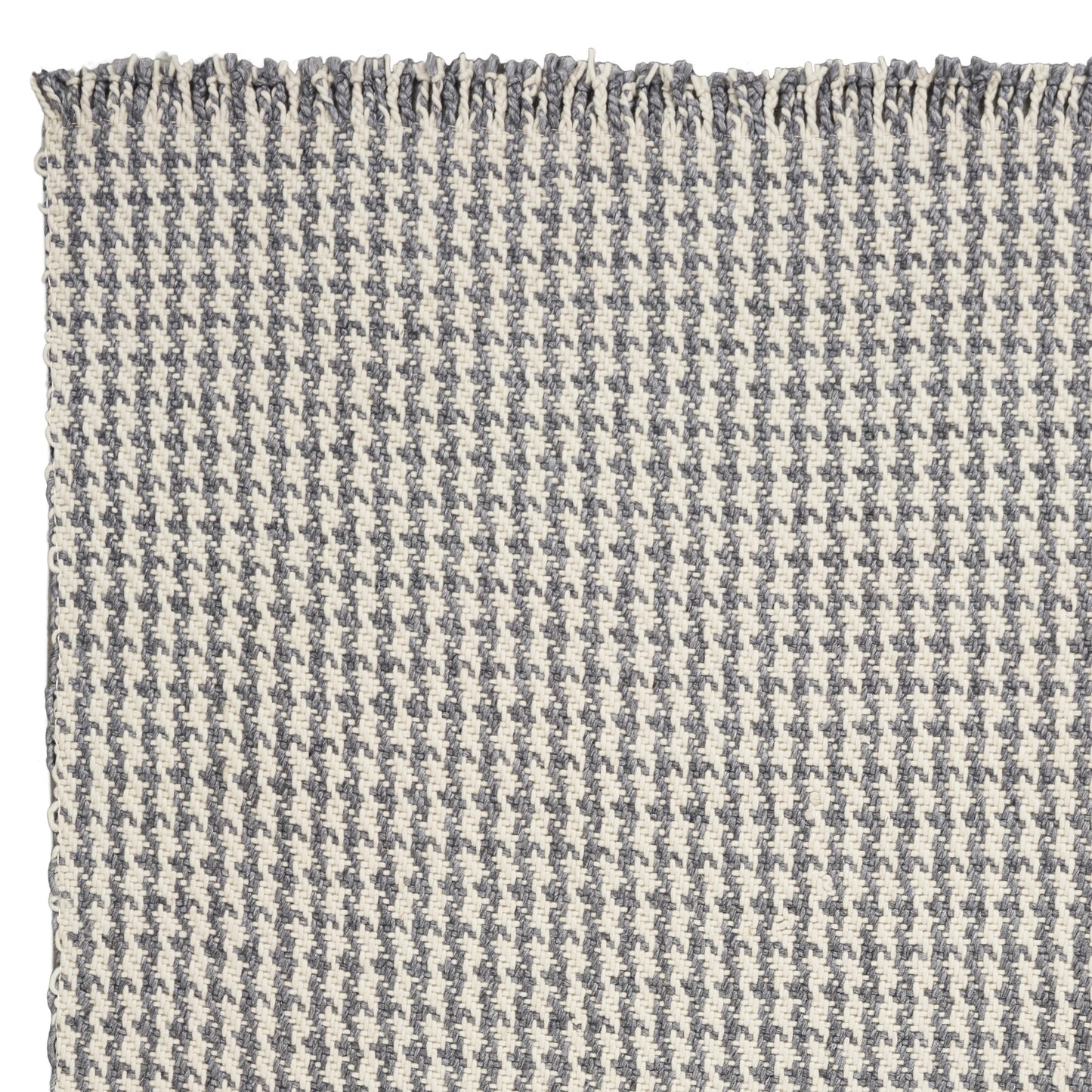 Maui 1342 Ivory/Grey Houndstooth Handwoven Area Rug - Kas