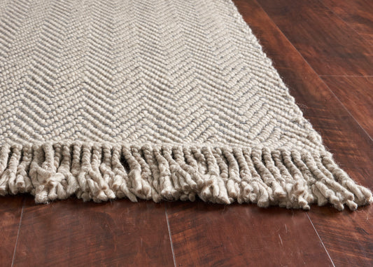 Maui 1343 Oatmeal Herringbone Handwoven Area Rug - Kas