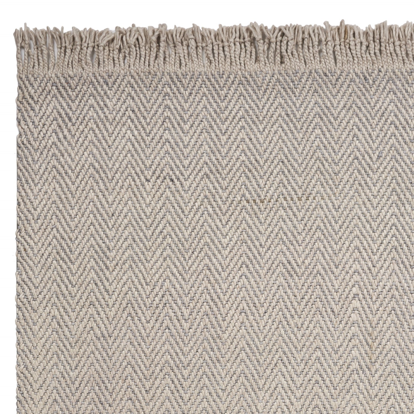 Maui 1343 Oatmeal Herringbone Handwoven Area Rug - Kas