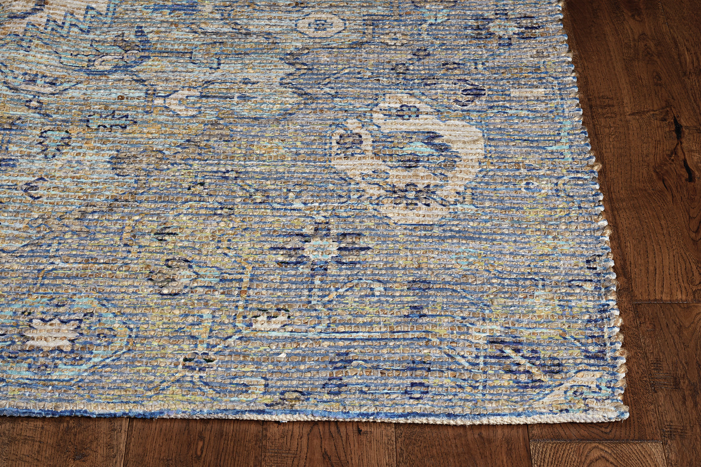 Morris 2232 Blue/Yellow Gramercy Handwoven Area Rug - Kas