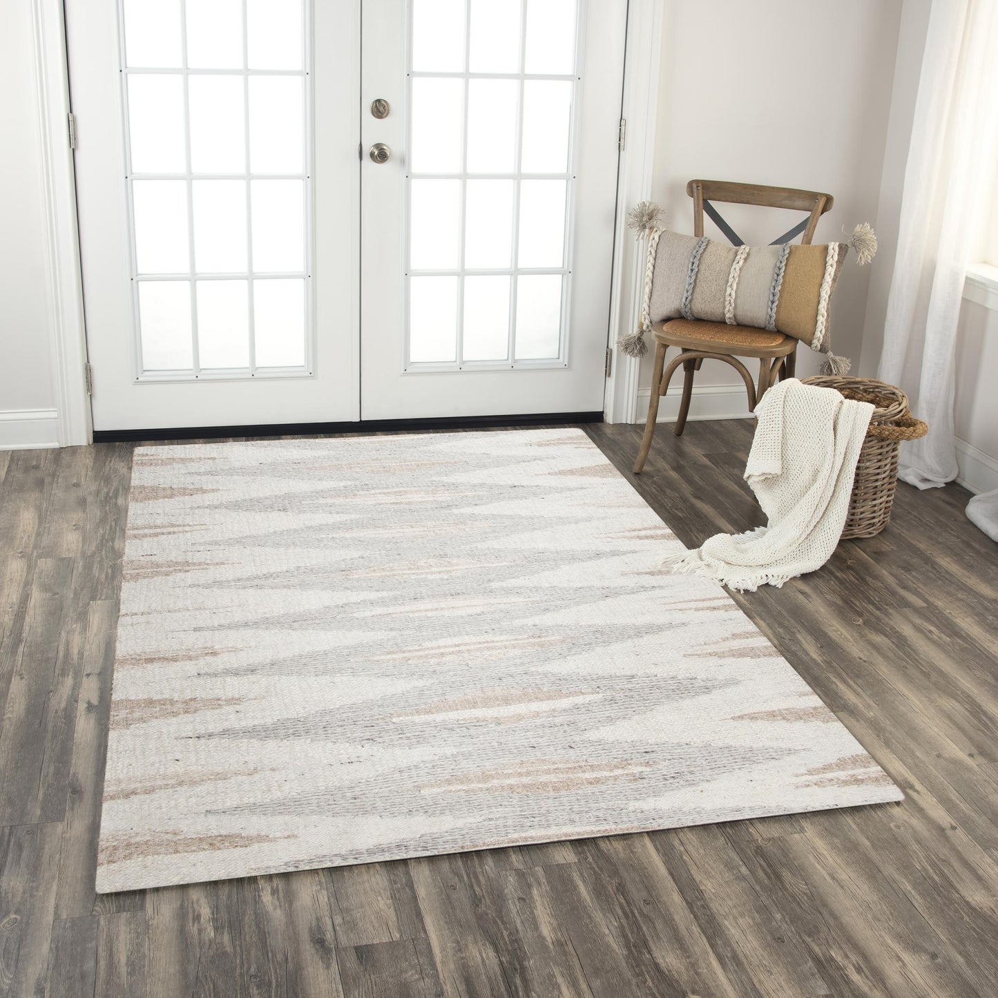 Nova NVA948 Beige/Ivory Hand Woven Rug - Rizzy