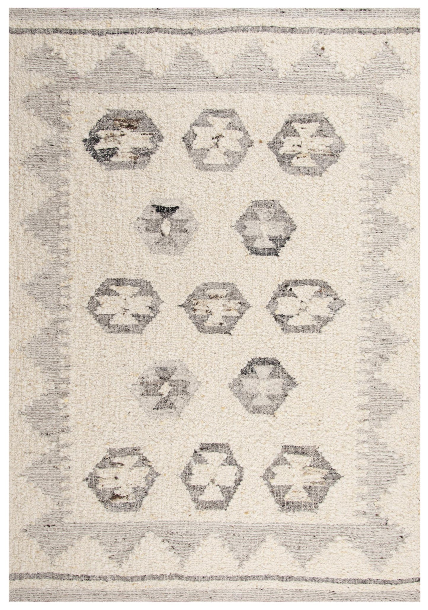 Nova NVA950 Silver/Ivory Hand Woven Rug - Rizzy