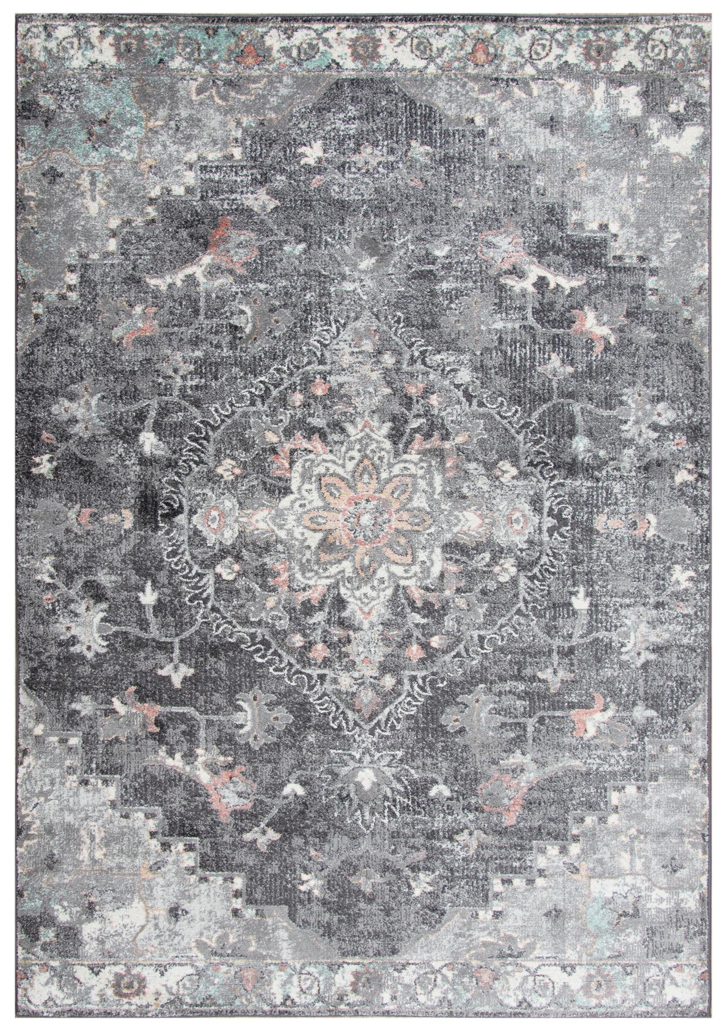 Odyssey ODY836 Charcoal Power loomed Rug - Rizzy