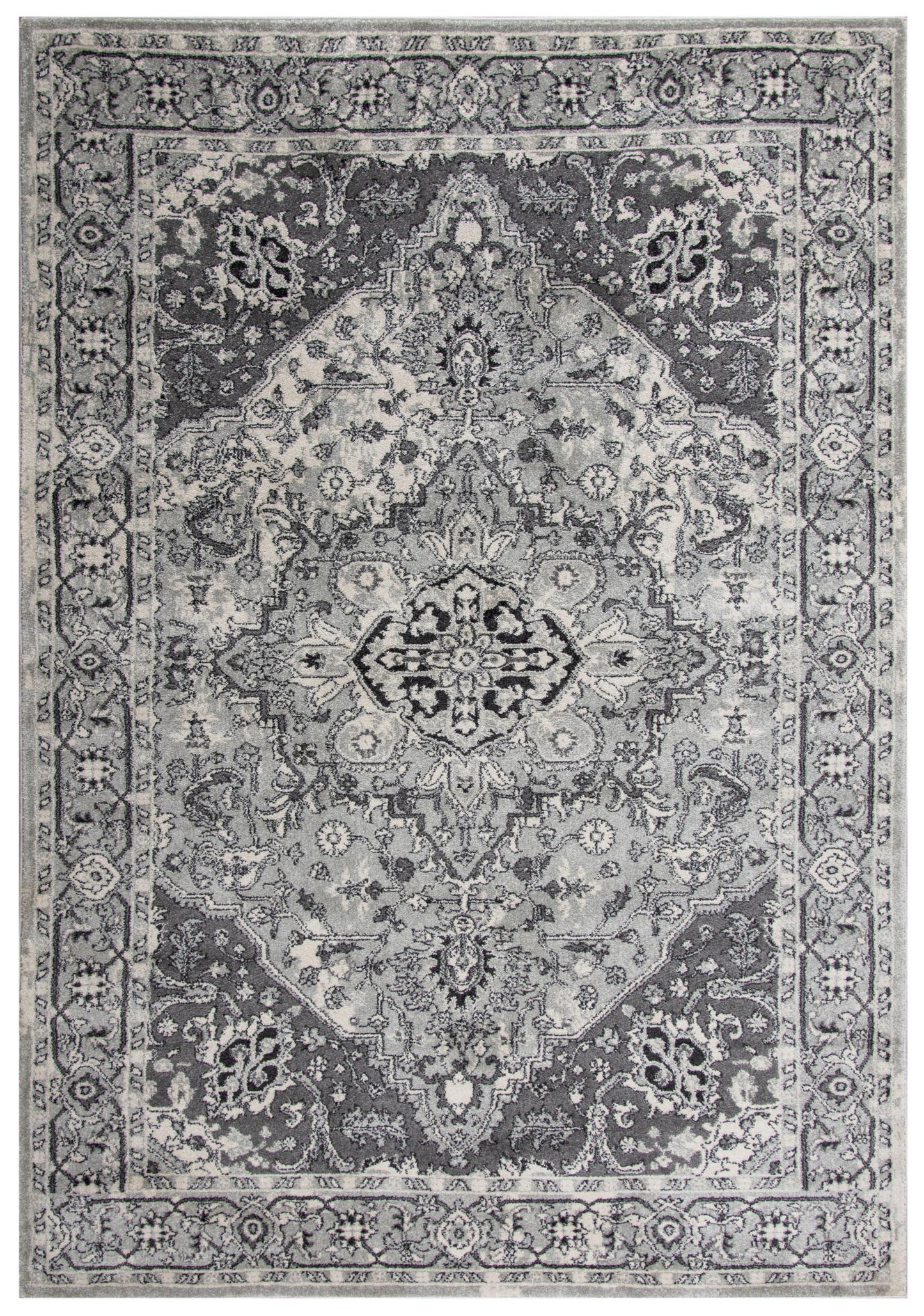 Odyssey ODY838 L. Gray Power loomed Rug - Rizzy