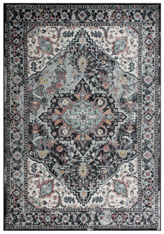 Odyssey ODY839 Charcoal Power loomed Rug - Rizzy