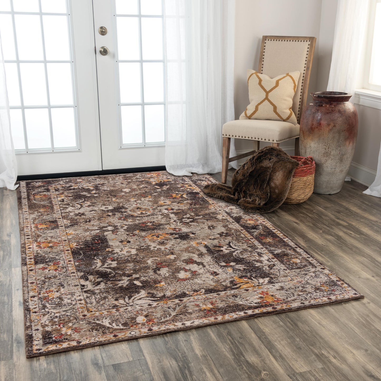 Ovation OVA101 Brown/Beige Hybrid Rug - Rizzy