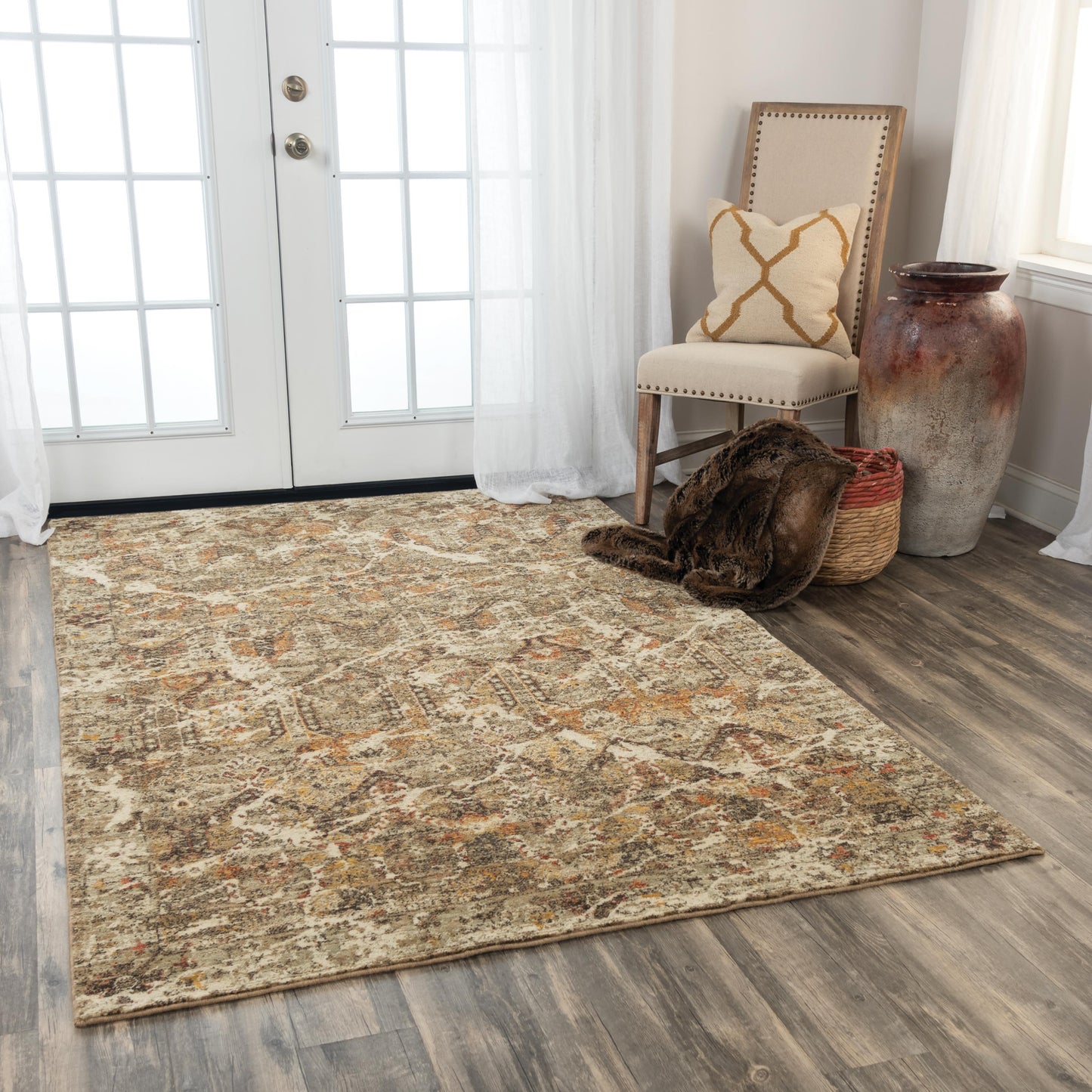 Ovation OVA104 Brown/Beige Hybrid Rug - Rizzy