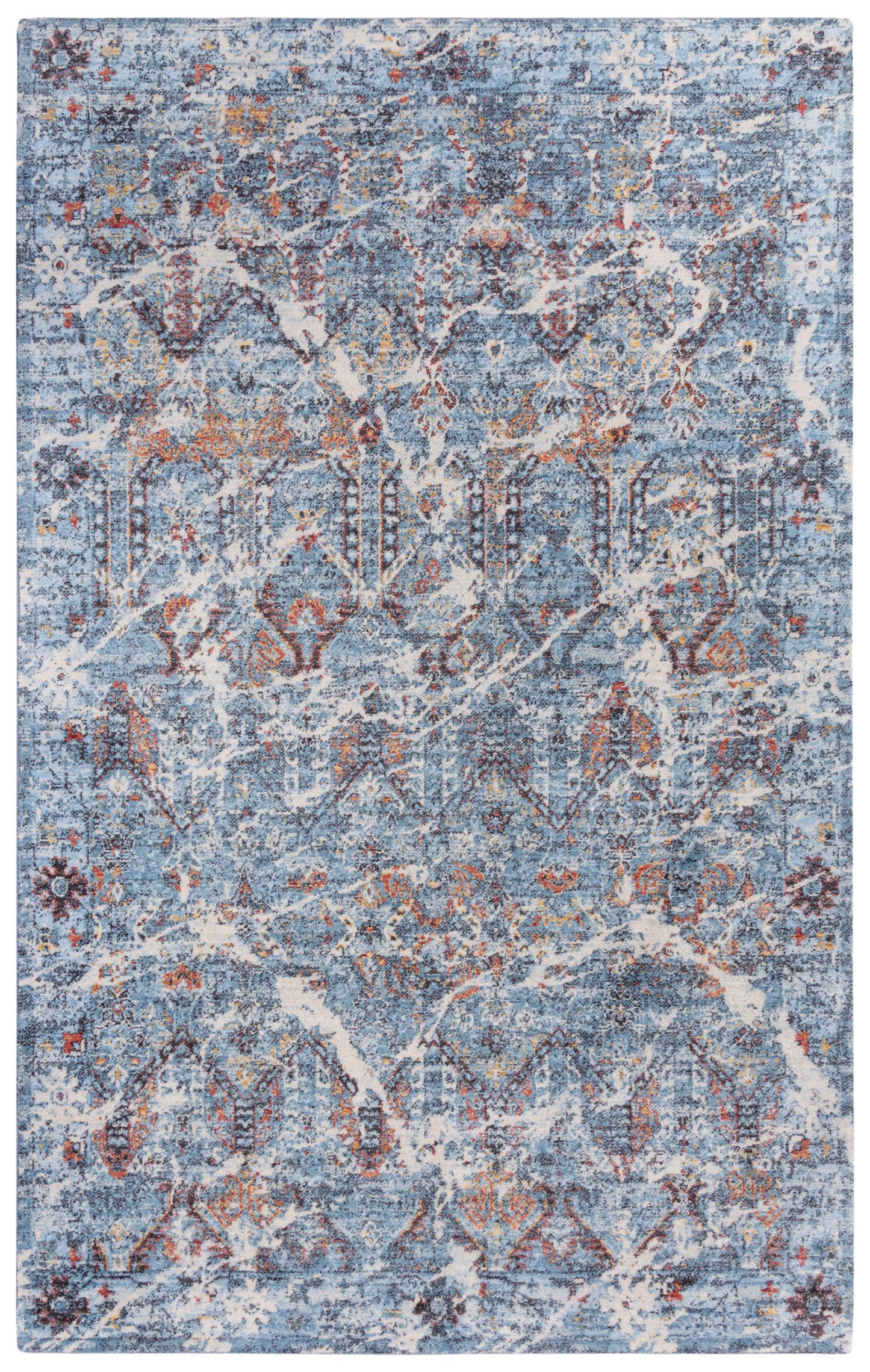 Ovation OVA105 Blue/Beige Hybrid Rug - Rizzy