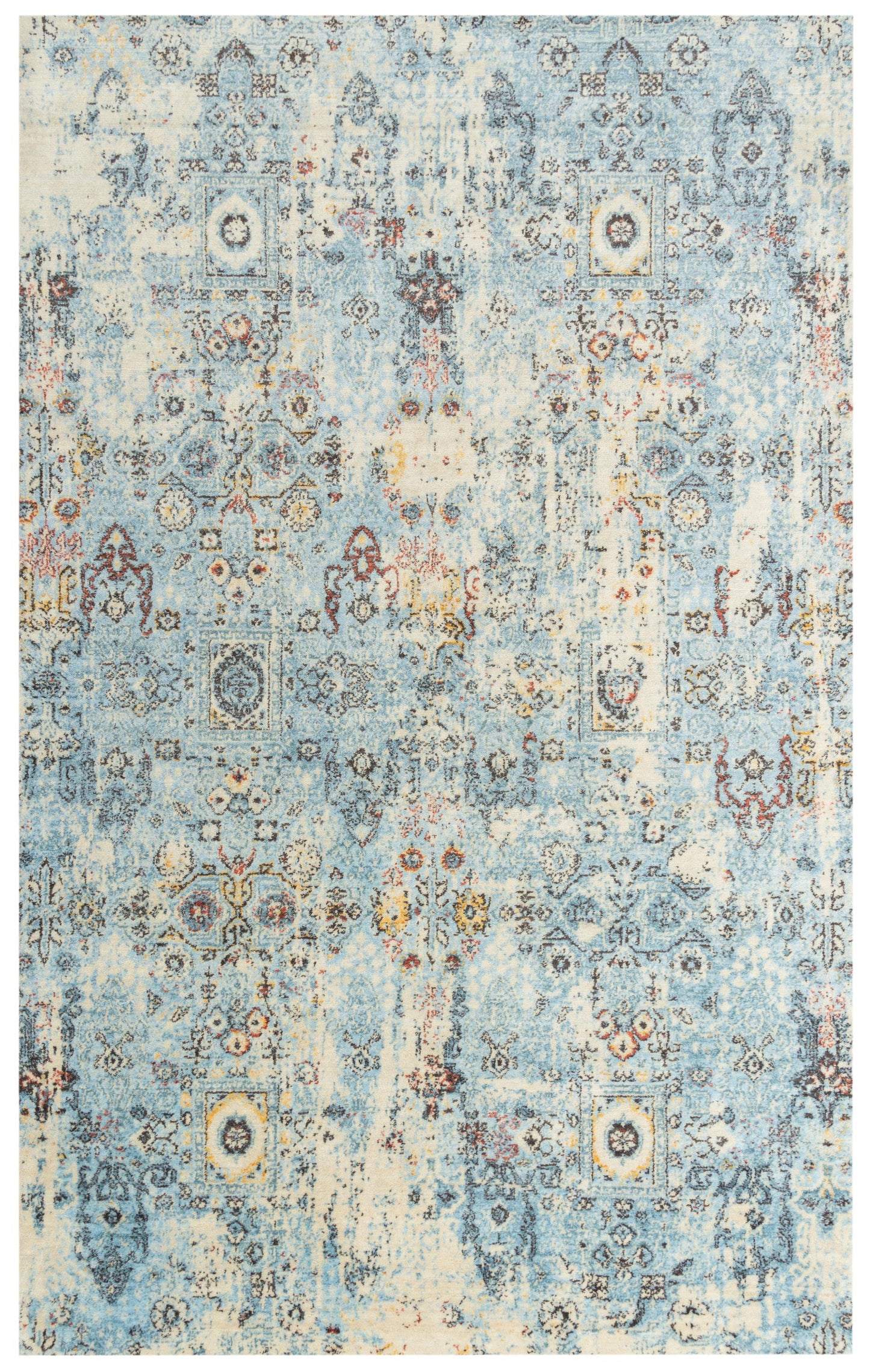 Ovation OVA107 Blue/Beige Hybrid Rug - Rizzy