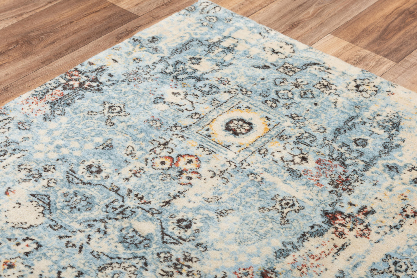 Ovation OVA107 Blue/Beige Hybrid Rug - Rizzy