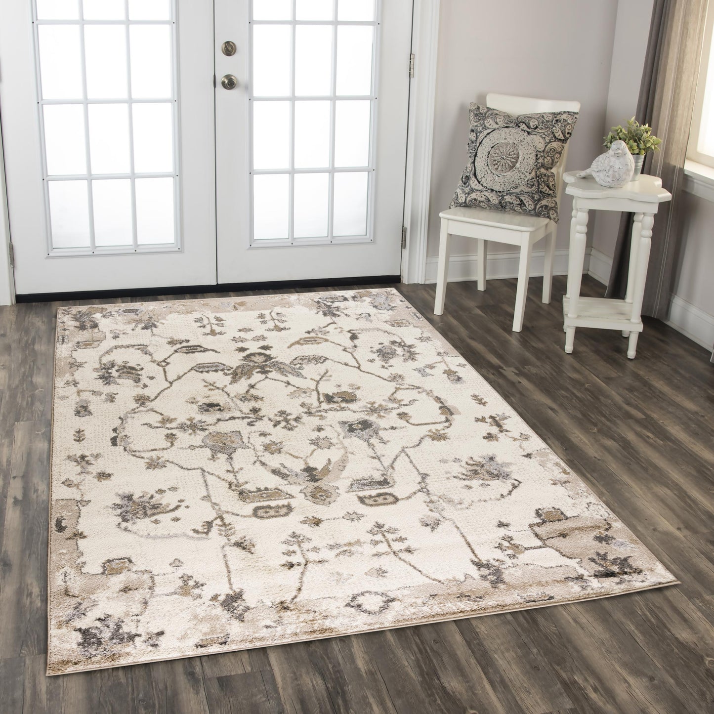 Palace PLC858 Beige Power Loomed Rug - Rizzy