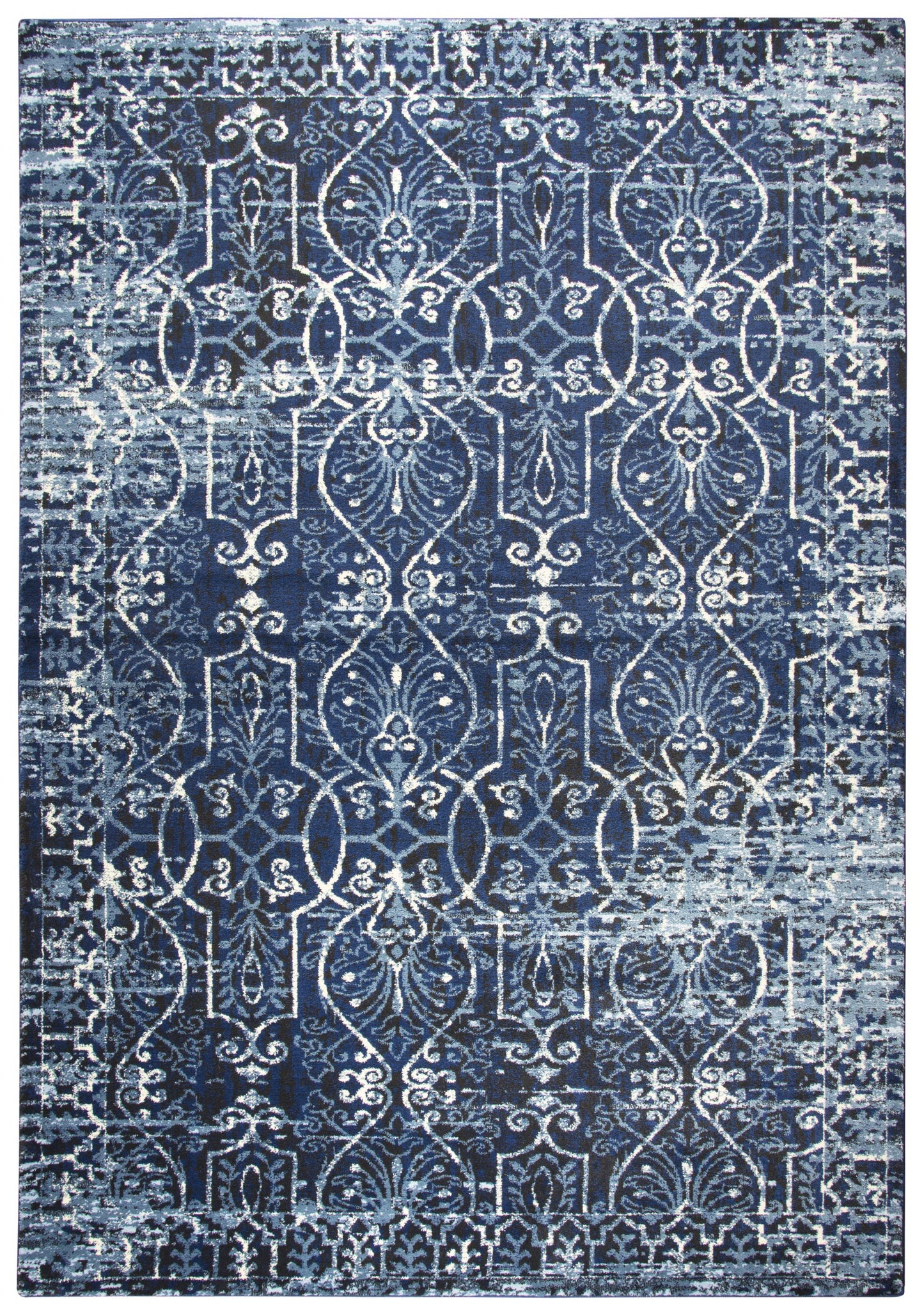 Panache PN6964 Blue/Ivory Power Loomed Rug - Rizzy