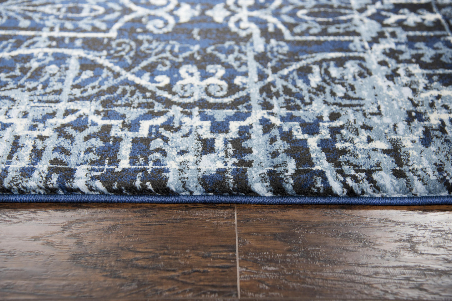 Panache PN6964 Blue/Ivory Power Loomed Rug - Rizzy