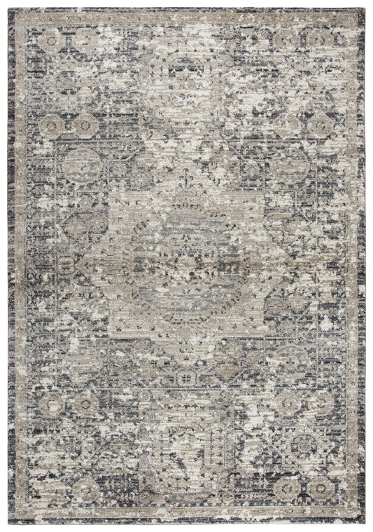 Panache PN6977 Gray/Natural Power Loomed Rug - Rizzy