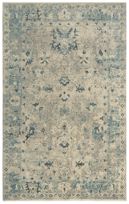 Platinum PNM106 Beige/Blue Hybrid Rug - Rizzy