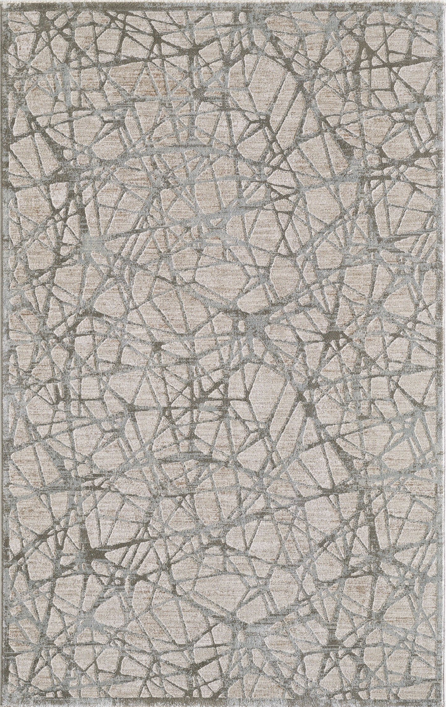 Peyton 4002 Beige Abstract Machine Woven Performance Area Rug - Kas