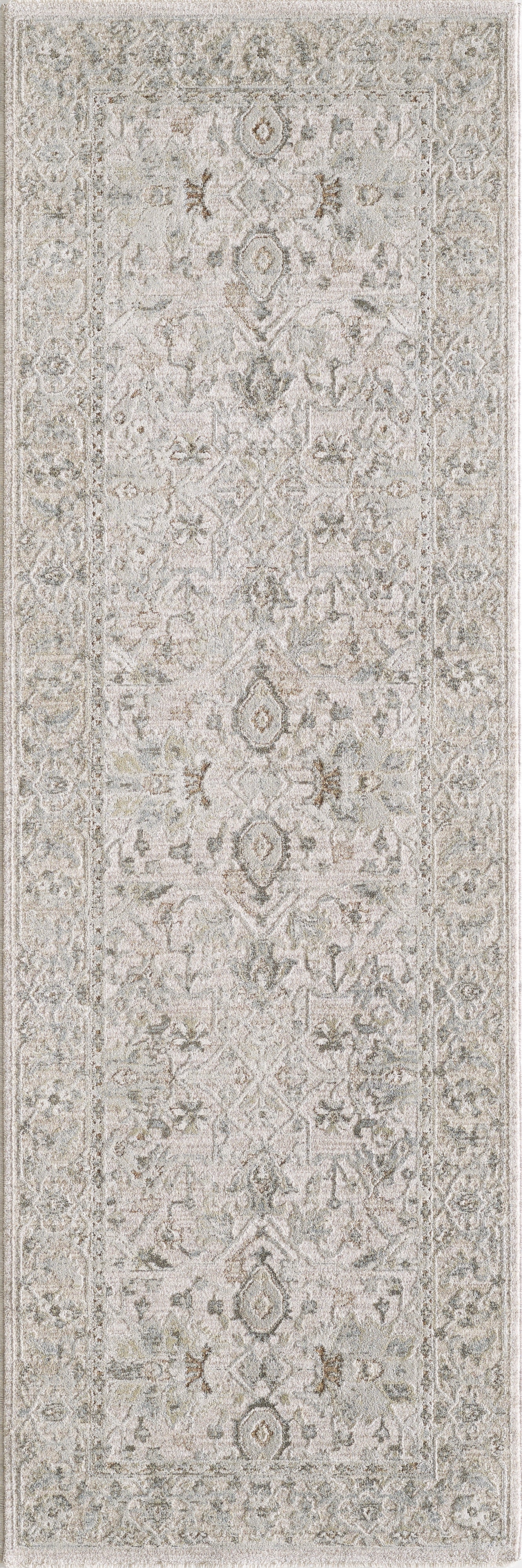 Peyton 4008 Ivory Beige Delaney Machine Woven Performance Area Rug - Kas