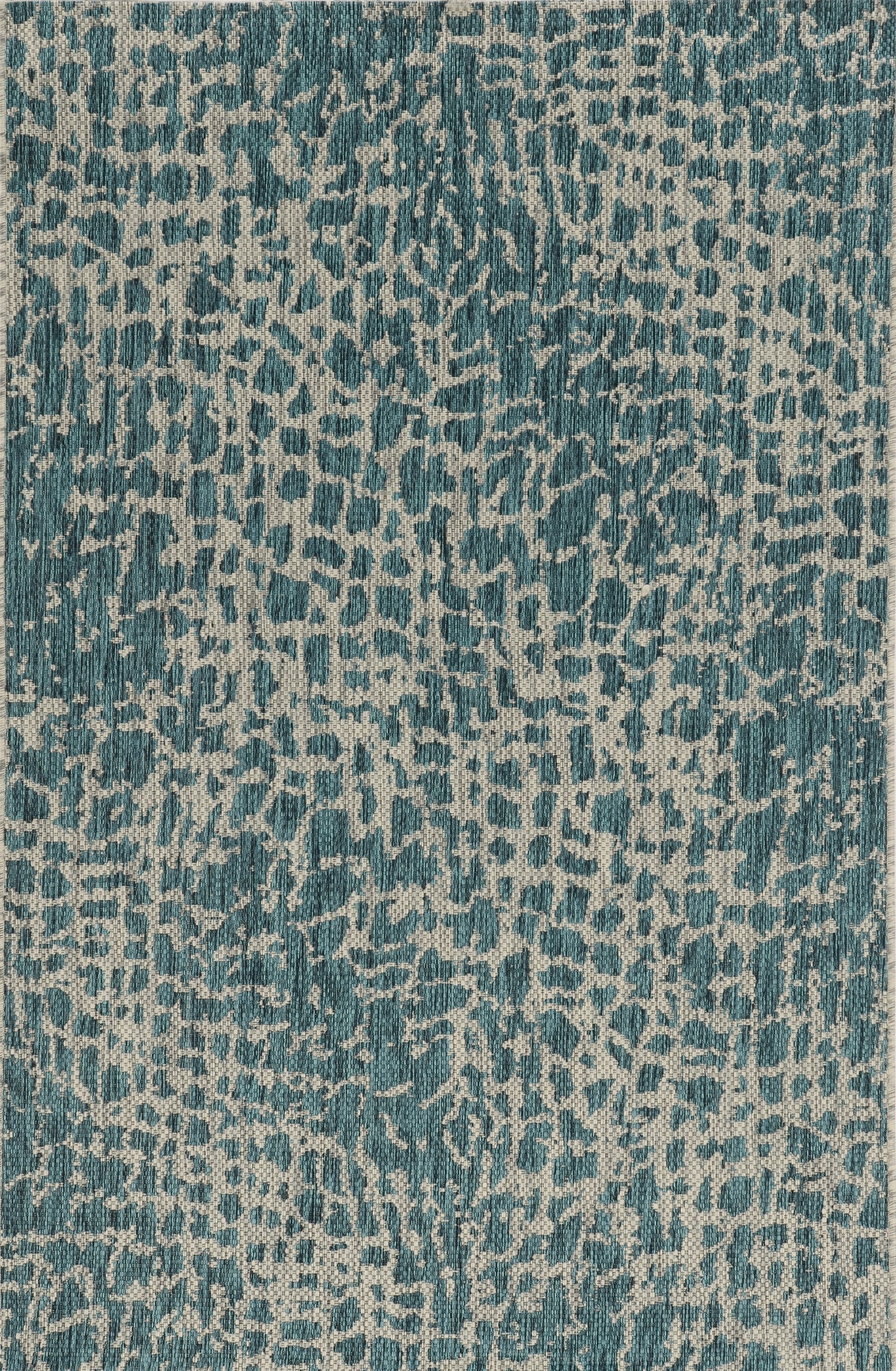 Provo 5750 Teal Safari Machine Woven Performance Area Rug - Kas