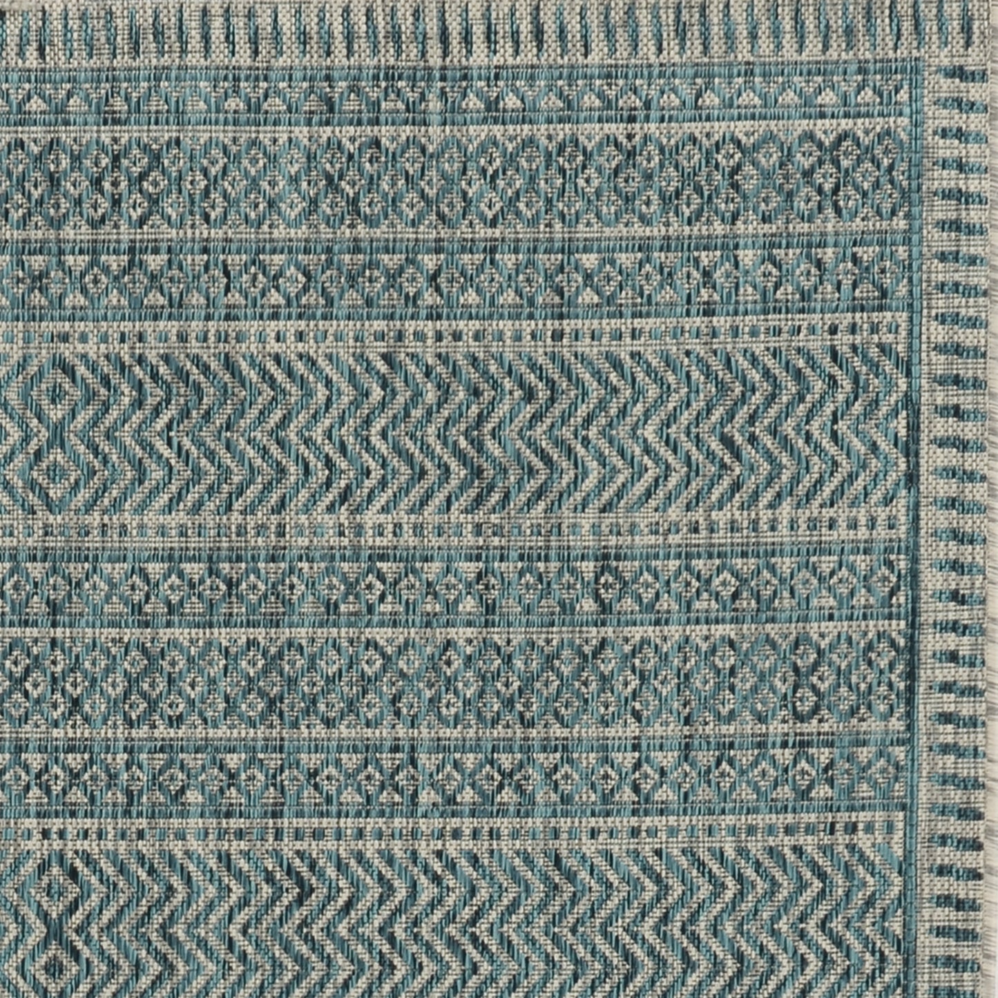 Provo 5755 Teal Horizon Machine Woven Performance Area Rug - Kas