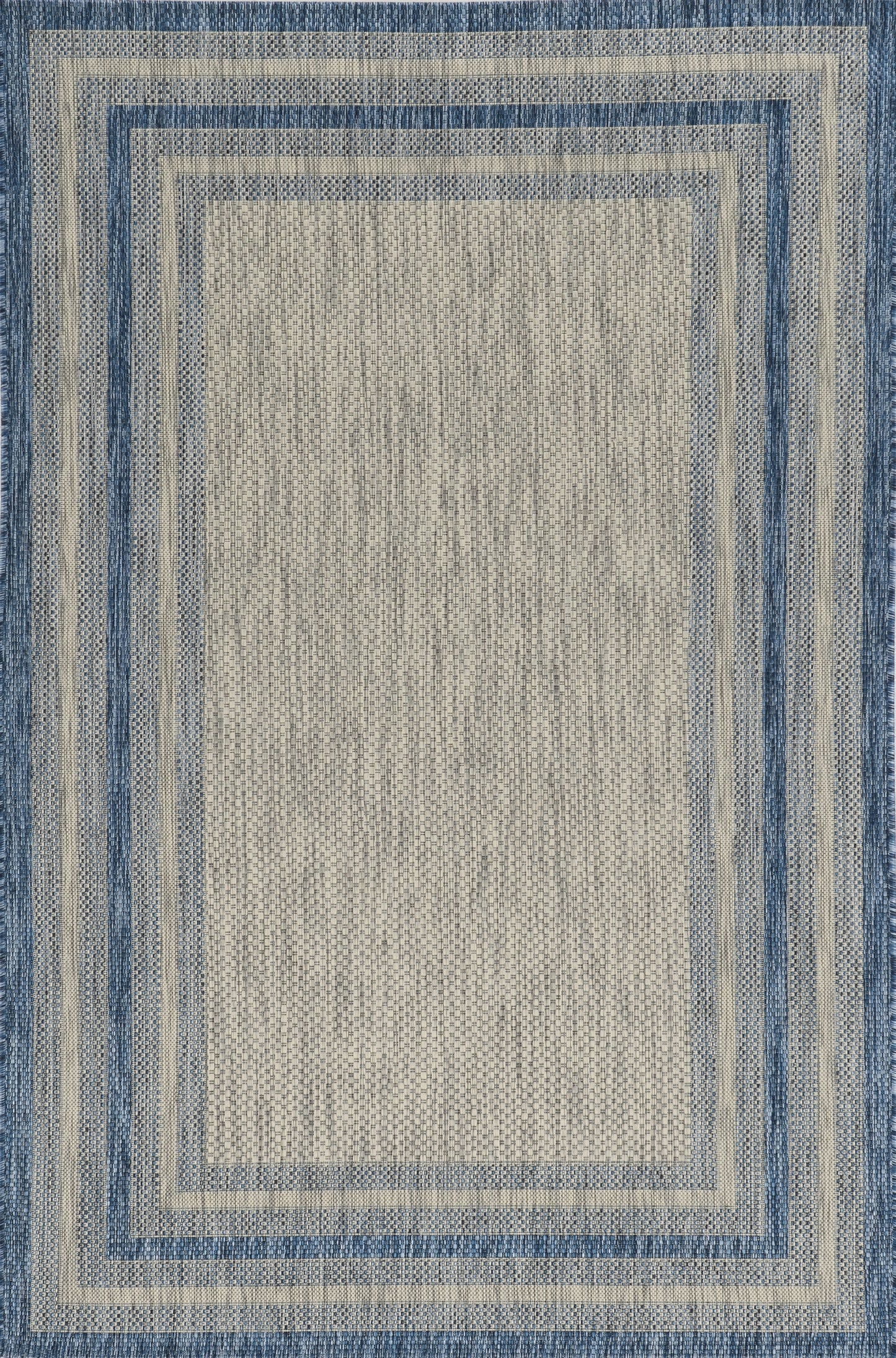 Provo 5756 Grey/Denim Cape Cod Machine Woven Performance Area Rug - Kas