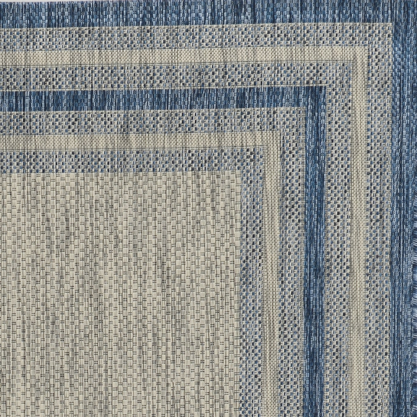 Provo 5756 Grey/Denim Cape Cod Machine Woven Performance Area Rug - Kas