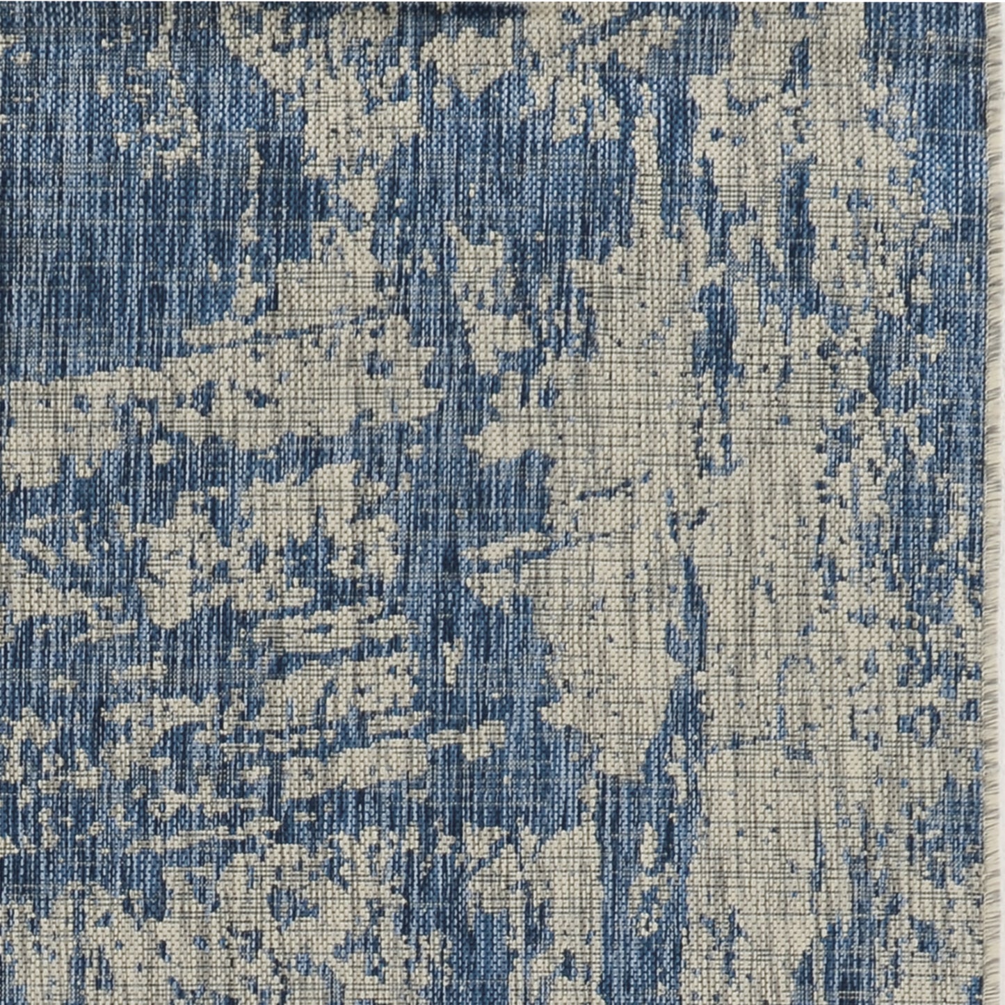 Provo 5760 Grey/Denim Strokes Machine Woven Performance Area Rug - Kas