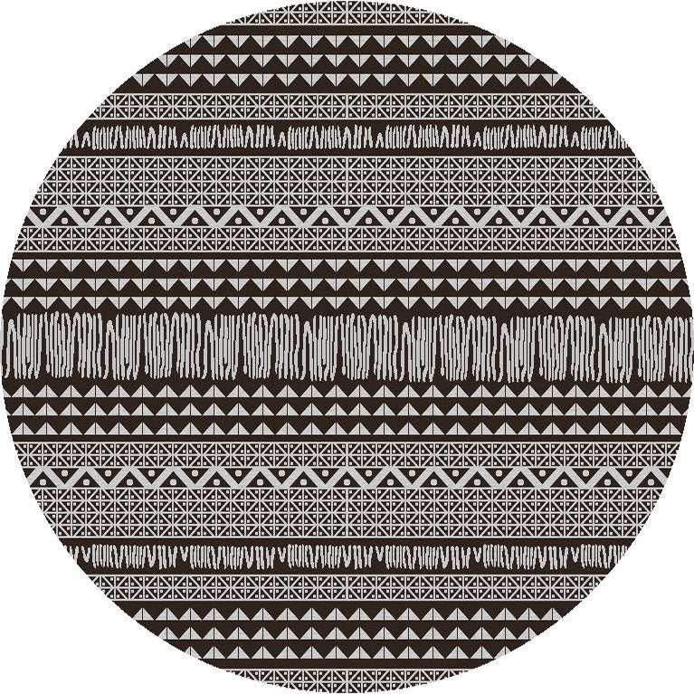 Provo 5761 Charcoal Tribe Machine Woven Performance Area Rug - Kas