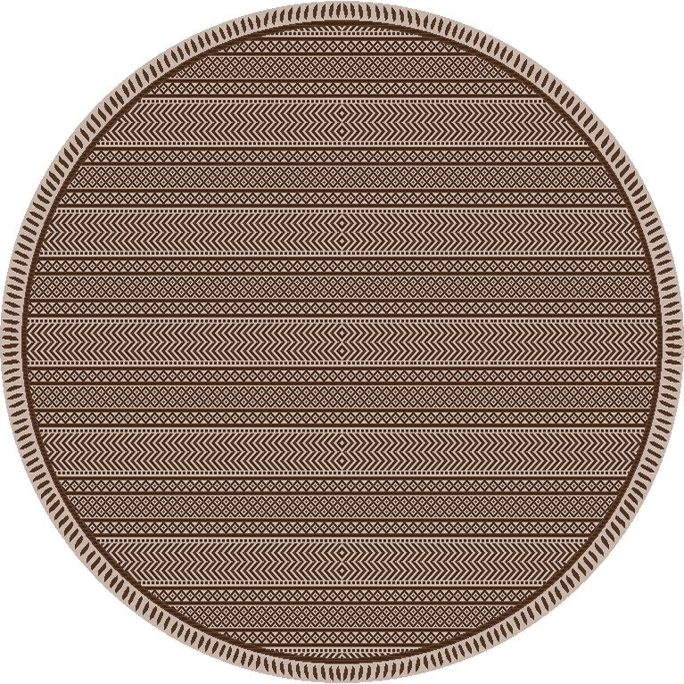 Provo 5762 Mocha Izetca Machine Woven Performance Area Rug - Kas