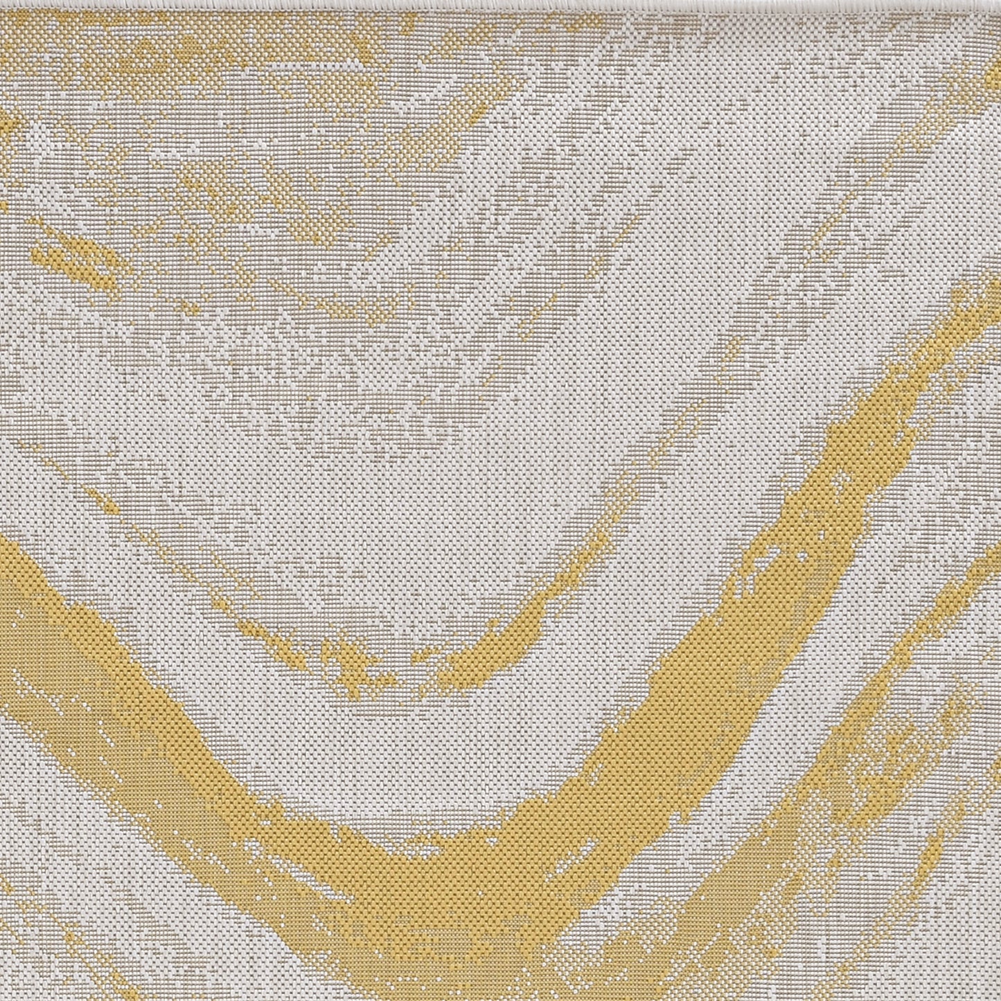 Provo 5764 Ivory/Gold Strokes Machine Woven Performance Area Rug - Kas