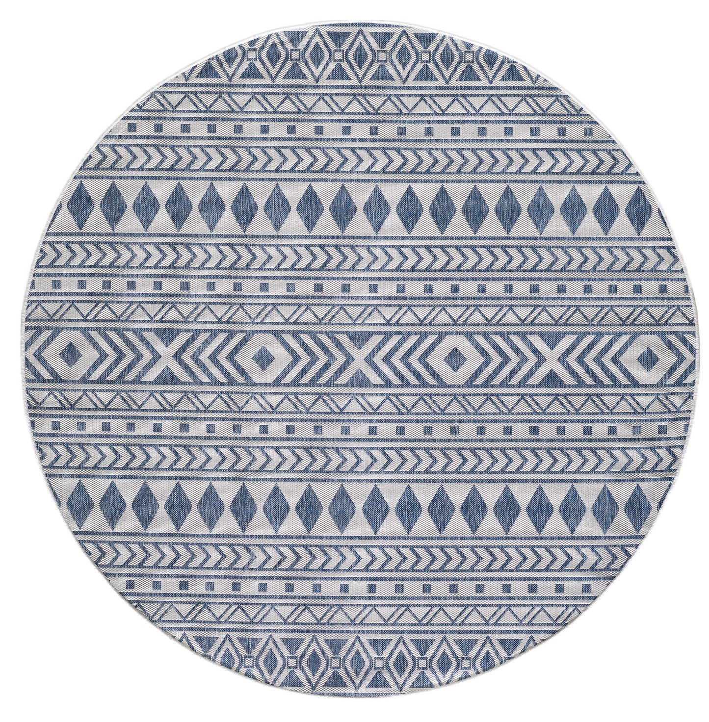 Provo 5776 Ivory/Blue Natura Machine Woven Performance Area Rug - Kas