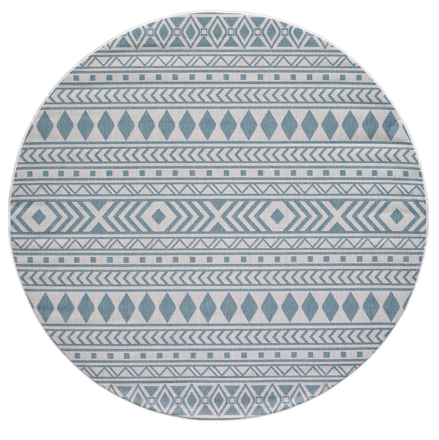 Provo 5777 Ivory/Aqua Natura Machine Woven Performance Area Rug - Kas